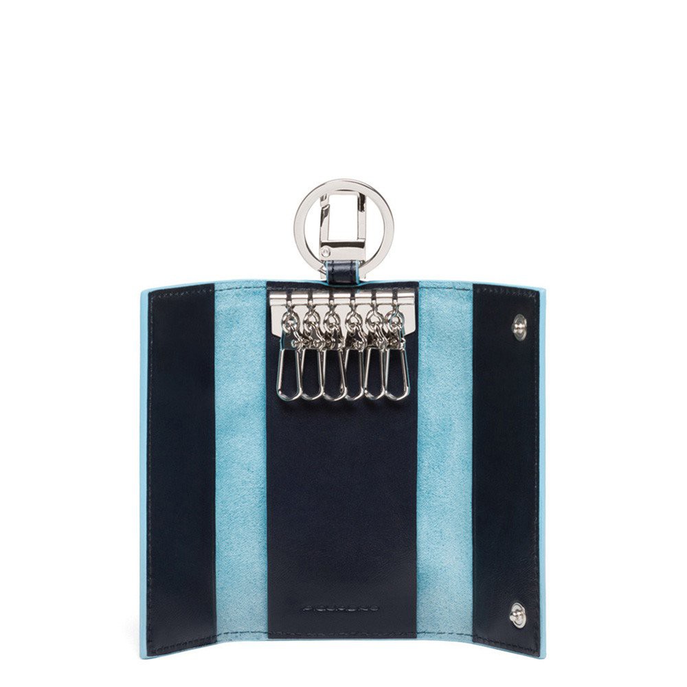 Portachiavi porta blindata + moschettone BLUE SQUARE BLU2