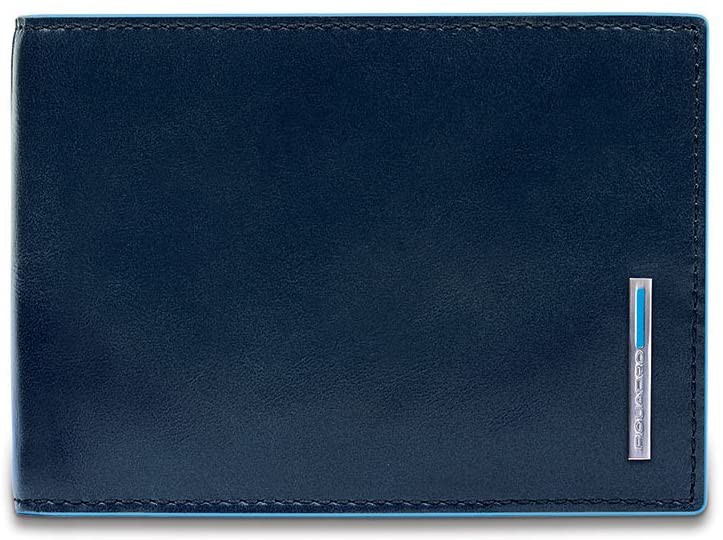 Portafoglio uomo pdocumenti monete RFID BLUE SQUARE BLUNOTTE