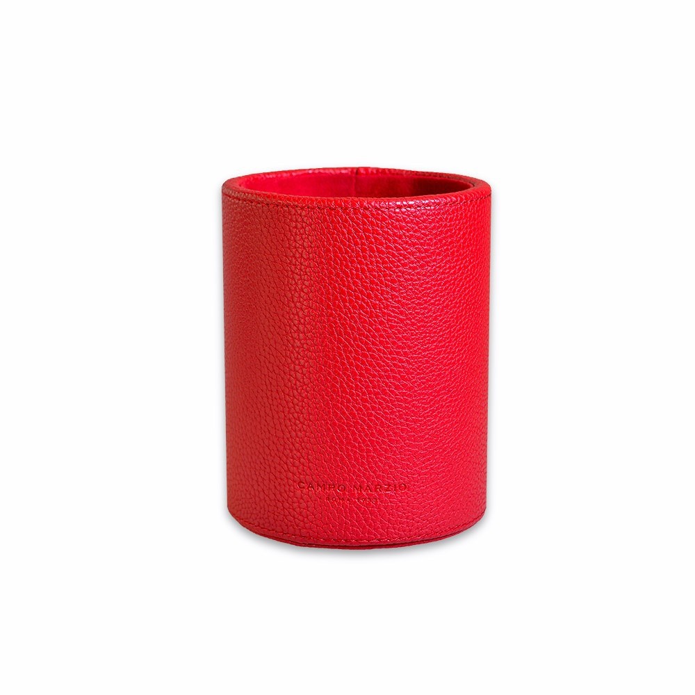 ROUND PEN HOLDER CHERRY RED