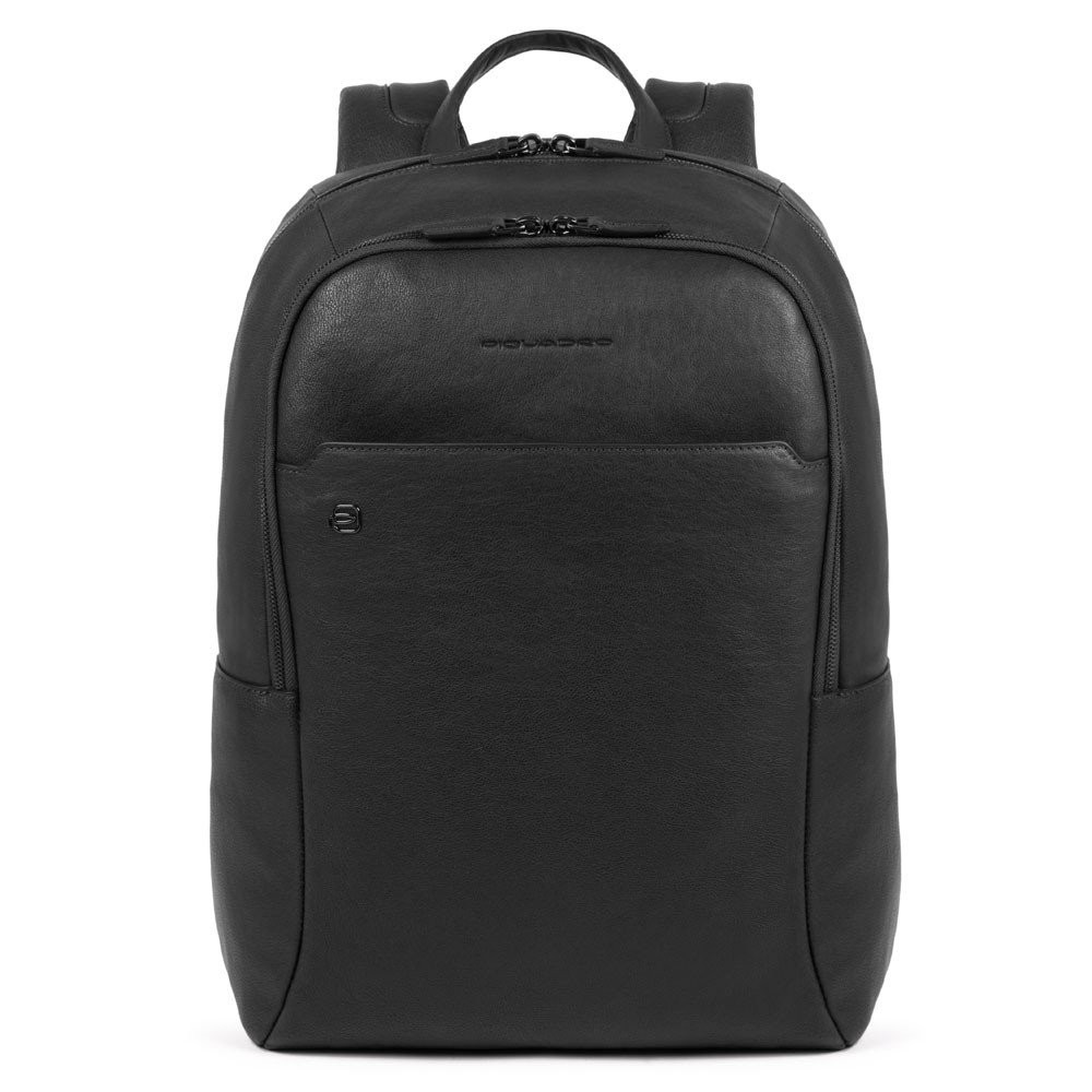 Zaino grande in pelle porta PC 15,6" e porta iPad®10,5"/iPad 9,7" Black Square Nero