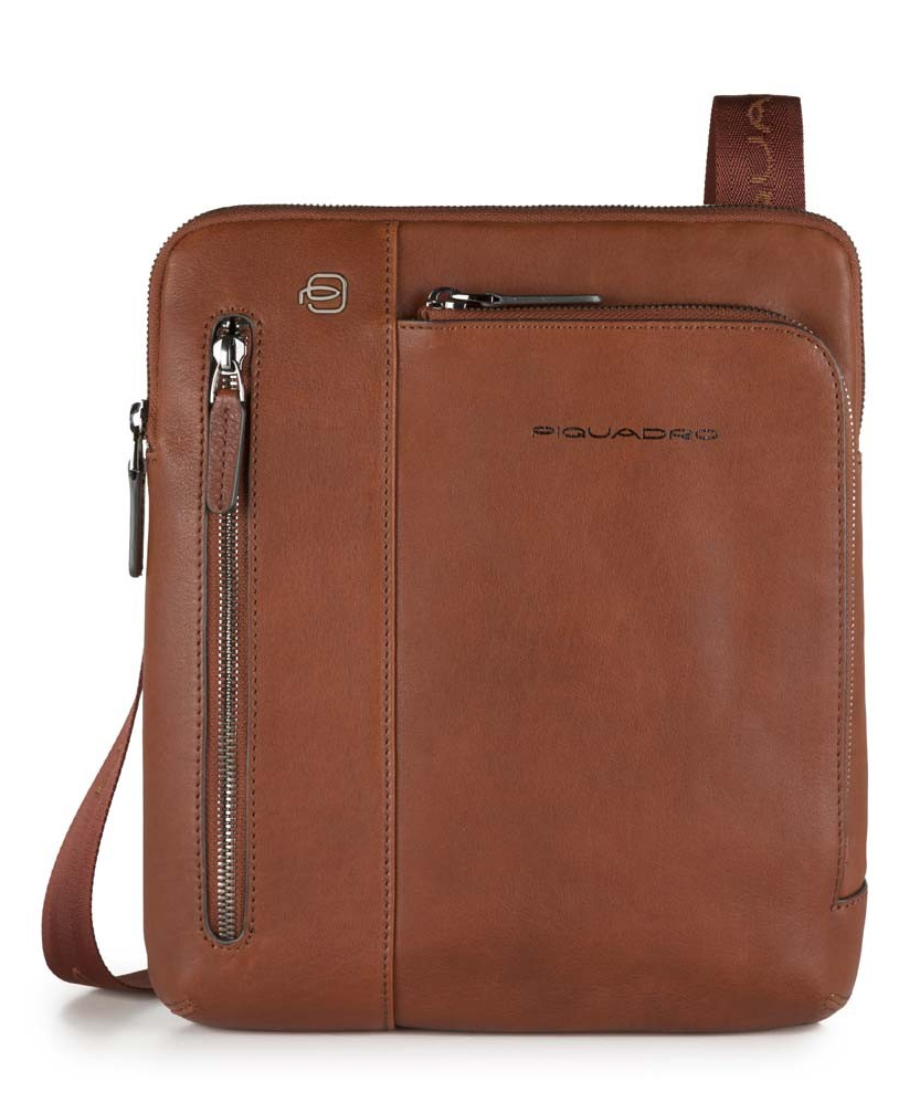 BORSELLO PORTA iPad - BLACK SQUARE - CUOIO TABACCO
