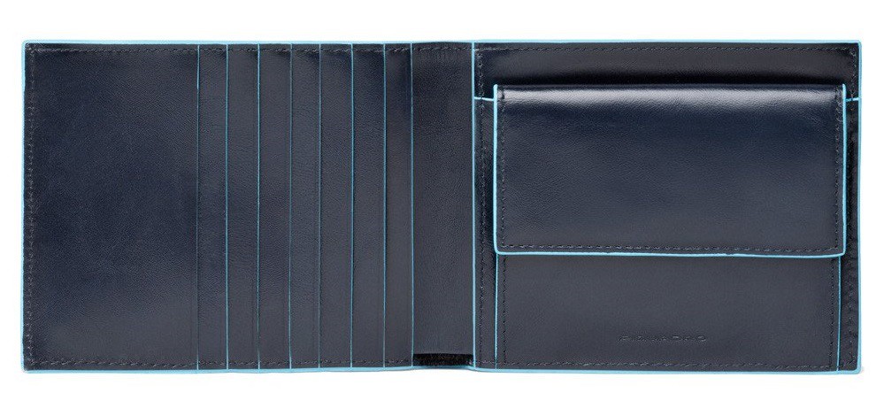 Portafoglio uomo con portamonete rfid BLUE SQUARE BLU2