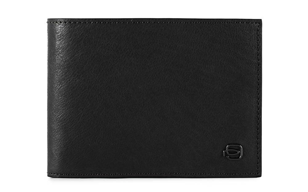 Portafoglio uomo porta 12 carte di credito RFID Black Square Nero