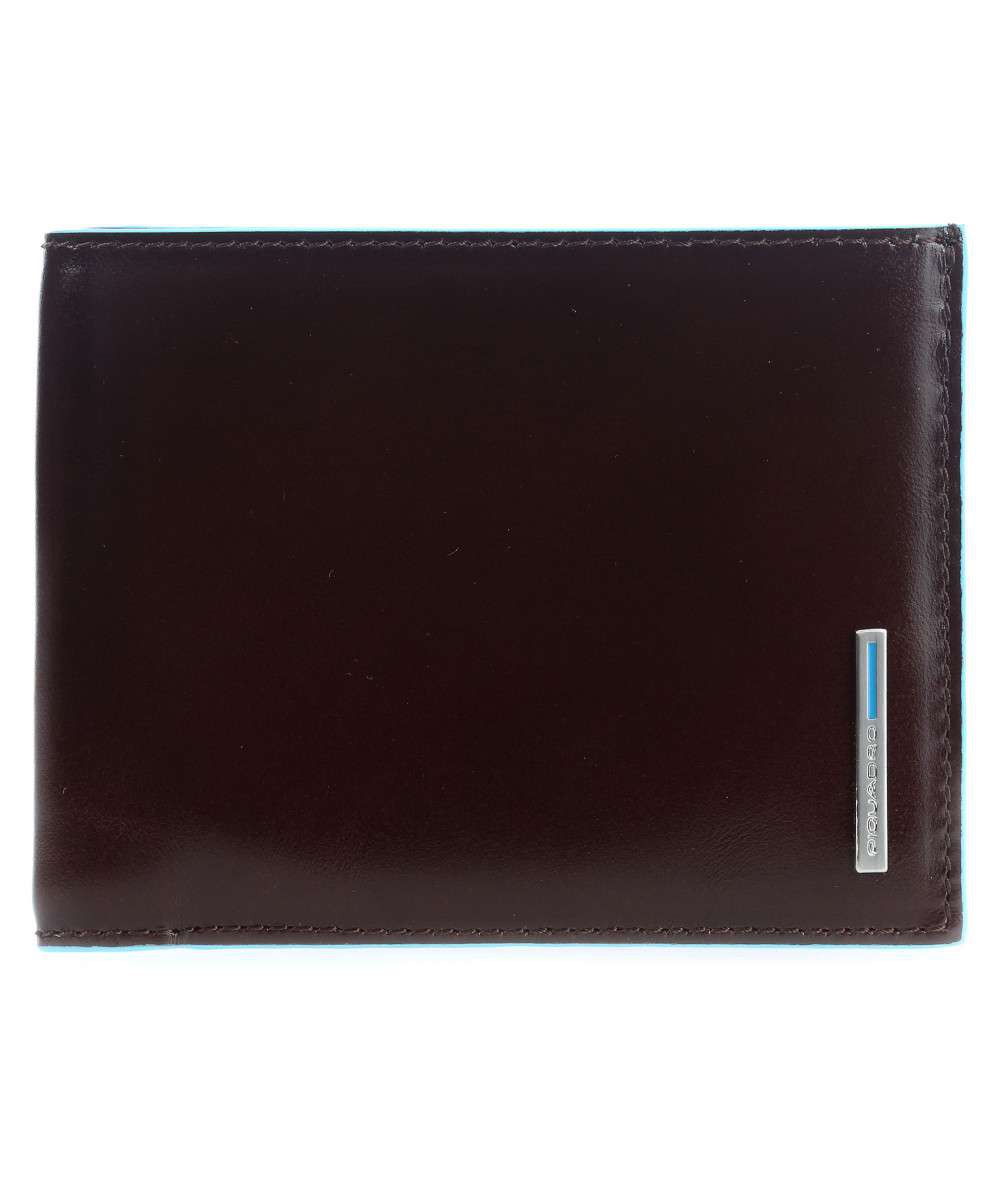 Portafoglio uomo porta 12 carte di credito RFID Blue Square Mogano