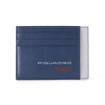 Bustina porta 6 carte di credito tascabile RFID Urban Blu/Grigio