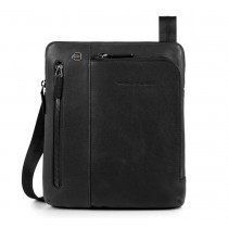 Borsello porta iPad®Air/Pro 9,7"/11" con doppia tasca frontale Black Square Nero