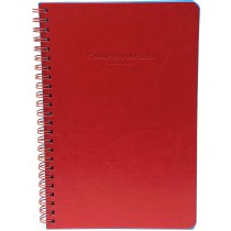 SPIRAL BOUND NOTES A4 CHERRY RED