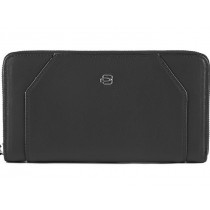 Portafoglio donna 4 soffietti con zip RFID MUSE NERO