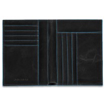 PORTAFOGLIO UOMO VERTICALE CON SCOMPARTI  - BLUE SQUARE - NERO