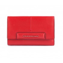 Portafoglio donna con porta carte di credito linea SPLASH rosso/sabbia